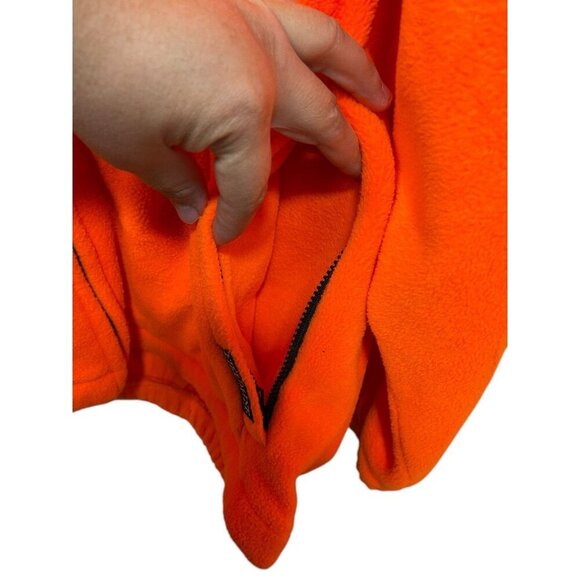 Fieldline Fleece Men’s XL Blaze Safety Orange Full Zip Jacket Polyester - Picture 4 of 8